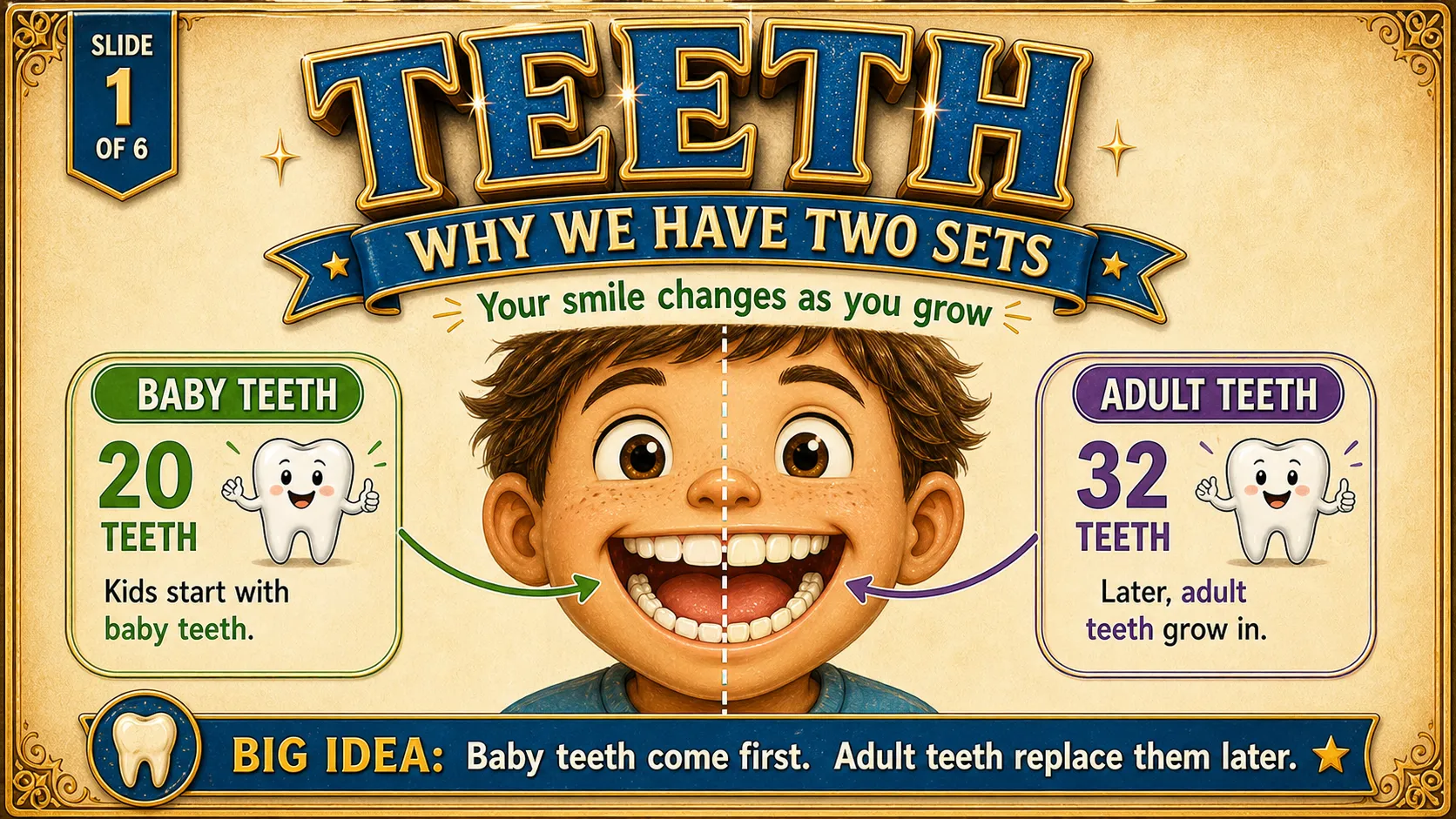 Teeth: Why We Have Two Sets carousel slide 1