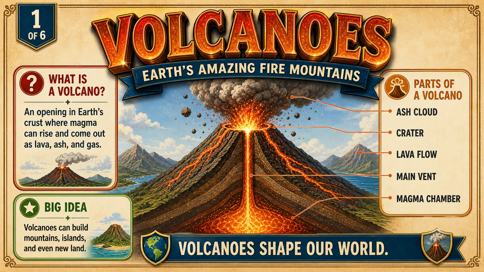 Volcanoes carousel slide 1