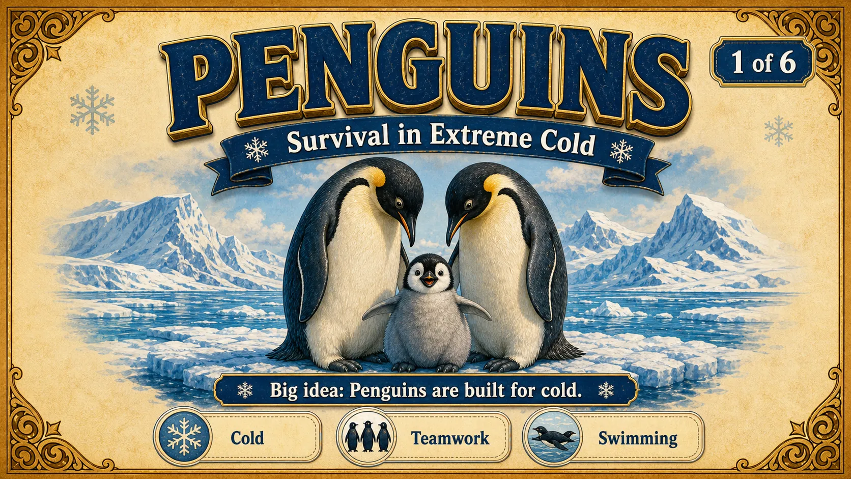 Penguins carousel slide 1