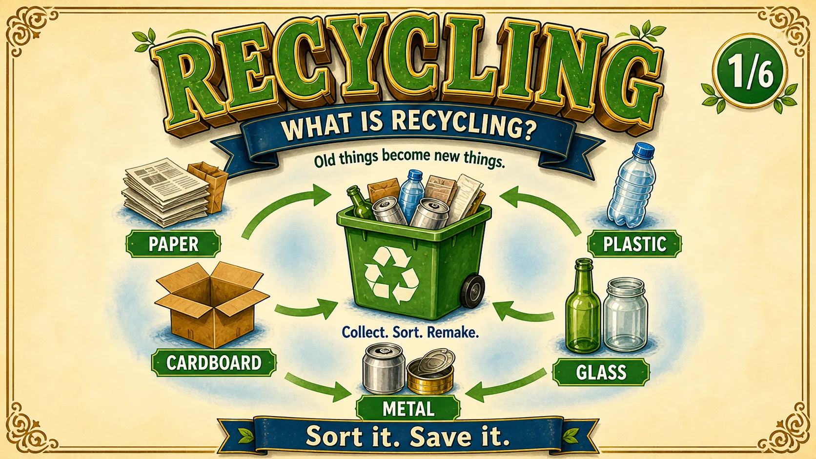 Recycling: Old Things Become New carousel slide 1